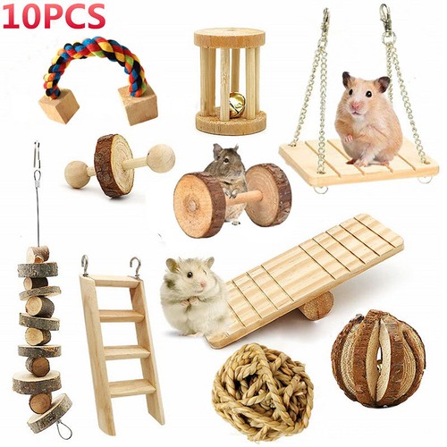 10pcs wooden hamster - hamster, chew