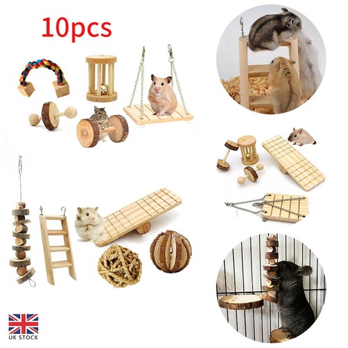 10pcs wooden hamster chew toy - chew,