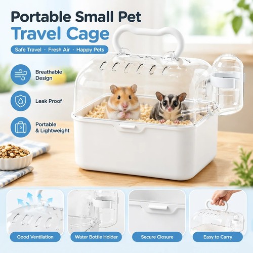 Portable small pet travel cage - portable,