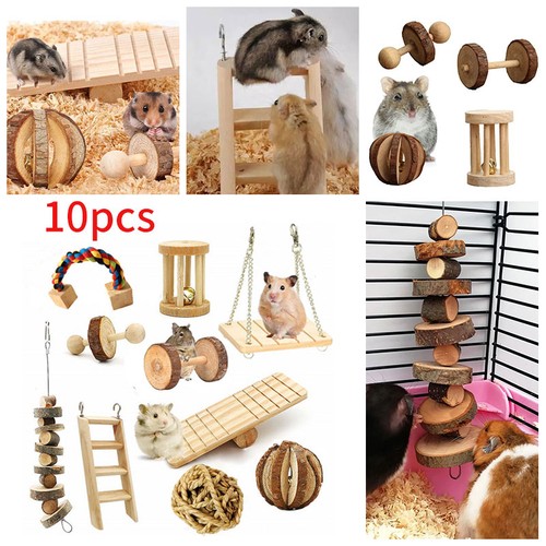 10pcs wooden hamster - wooden, chew