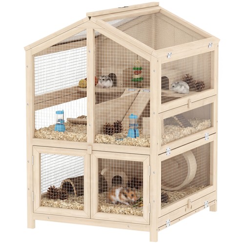 Wooden hamster cage tier - hamster, 3